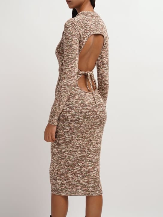 The Attico: Cut-out knit midi dress