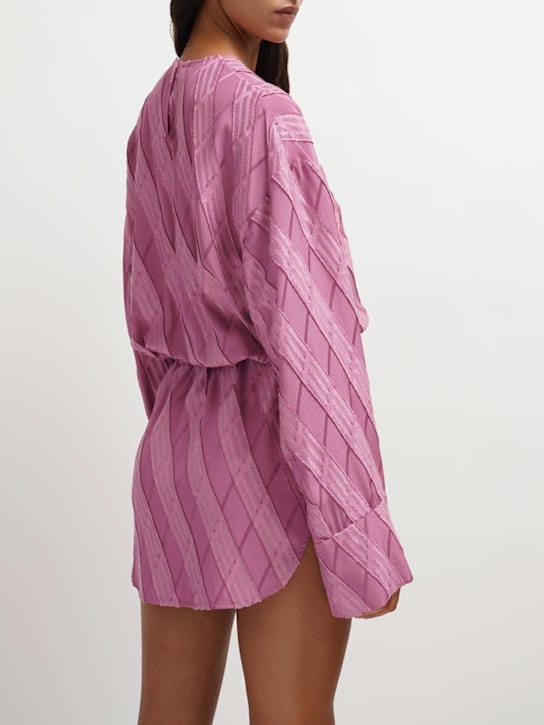 The Attico: Long-Sleeved A-Line Mini Dress