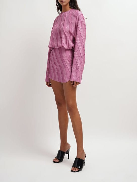 The Attico: Long-Sleeved A-Line Mini Dress
