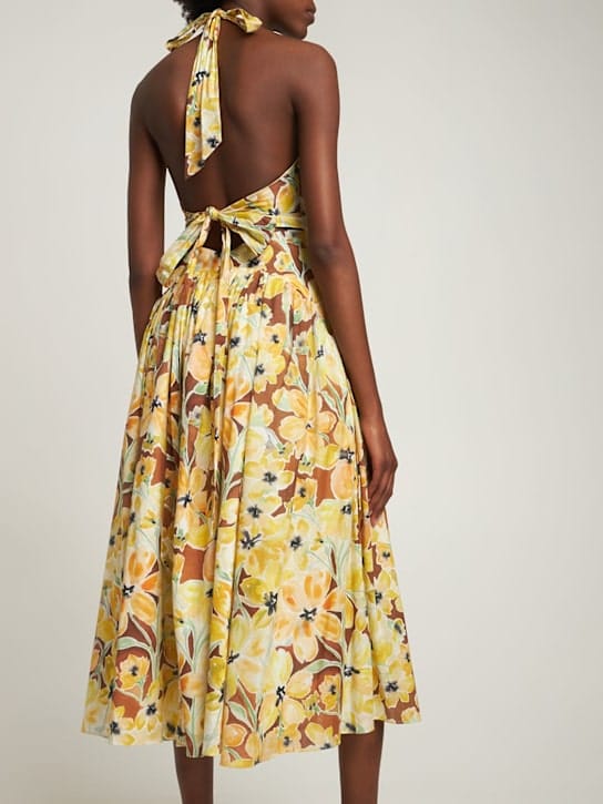 Rosie Assoulin: Vestido midi de algodón halter