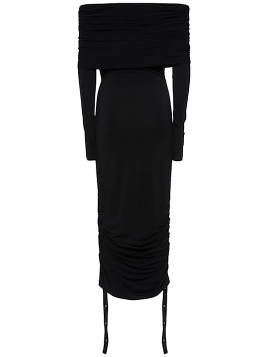 Dion Lee - Doric绉纱连帽连衣裙