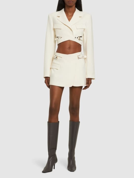 Dion Lee - 紧凑羊毛混纺双面布迷你短裙