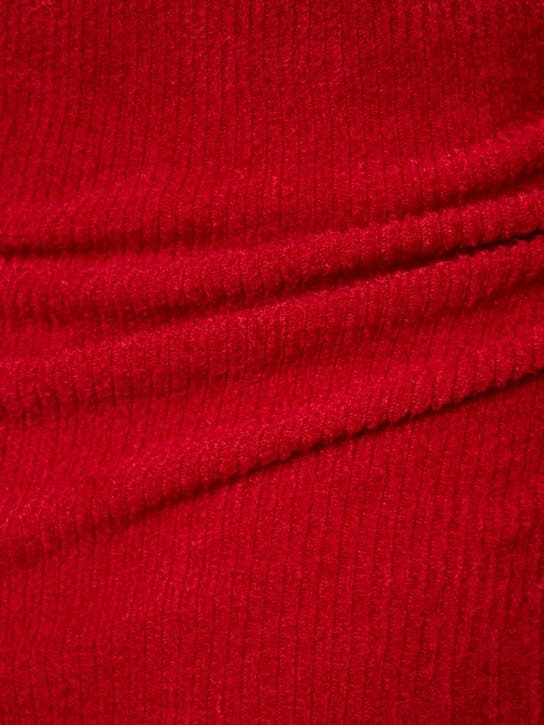 Andreadamo: Cut out ribbed knit midi dress