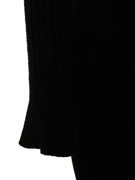 Andreadamo: Ribbed knit cut-out midi dress