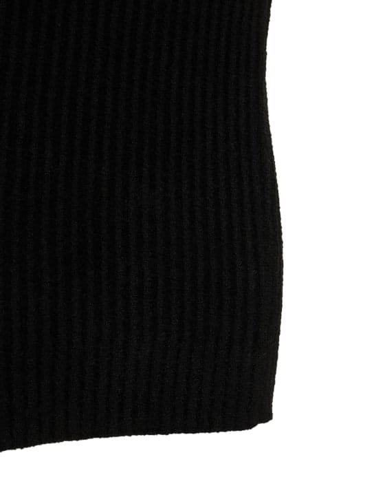 Andreadamo: Ribbed knit cut-out midi dress