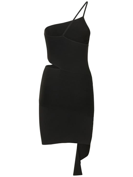 Andreadamo: One-shoulder cut-out mini dress