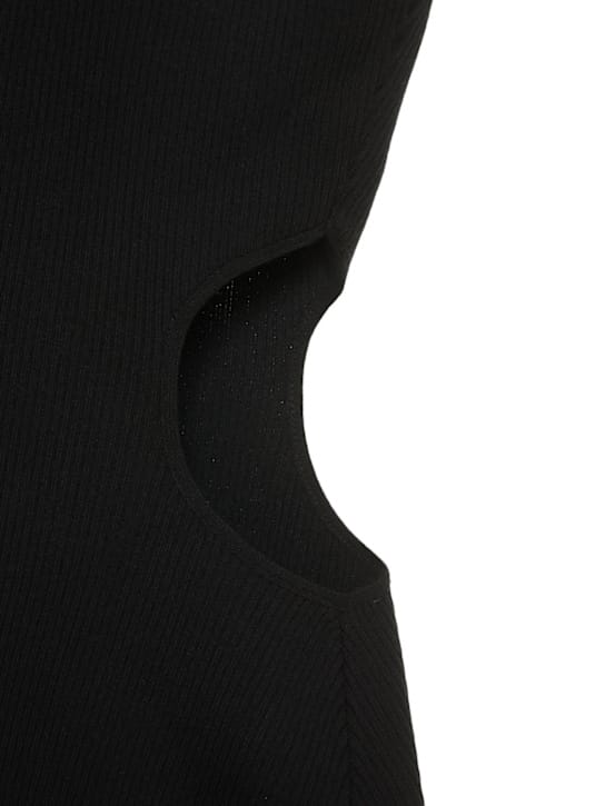 Mach & Mach: Robe courte en maille côtelée