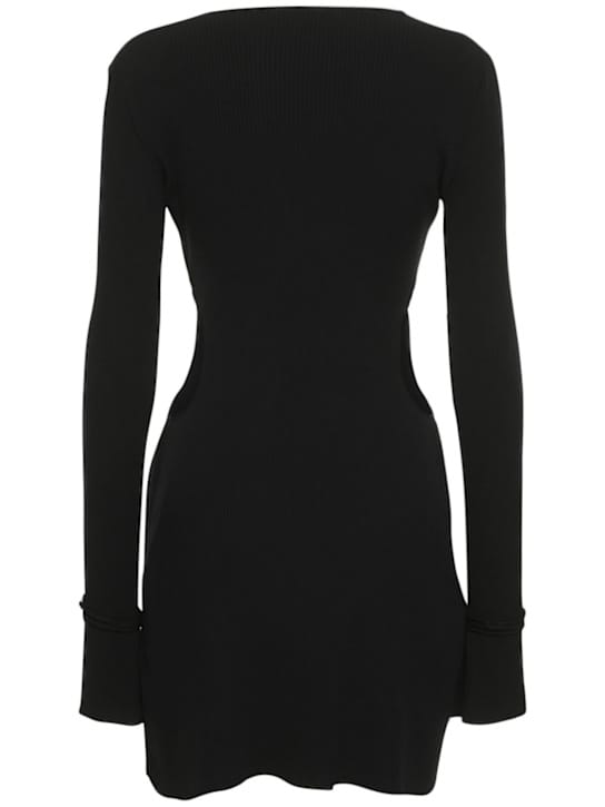 Mach & Mach: Robe courte en maille côtelée