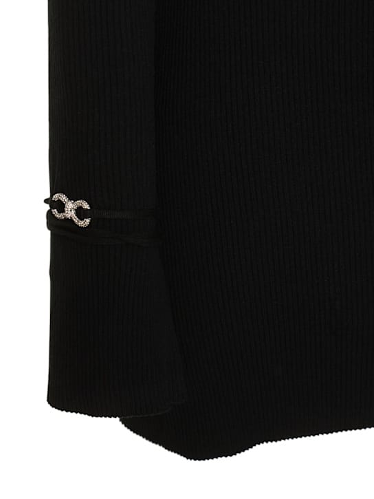 Mach & Mach: Robe courte en maille côtelée