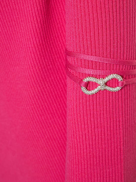 Mach & Mach: Robe trapèze courte en maille côtelée