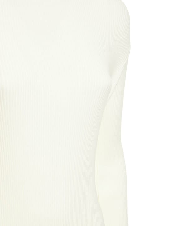 Mach & Mach: Long ribbed knit dress