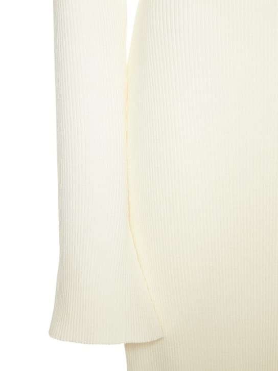 Mach & Mach: Long ribbed knit dress
