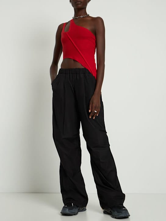 Sami Miro Vintage - 不对称单肩平纹针织背心