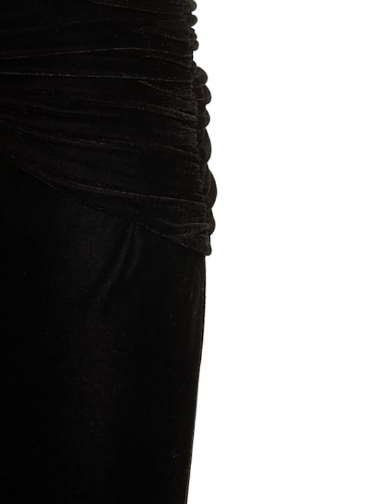 Patbo: Abito lungo in velluto con cut-out