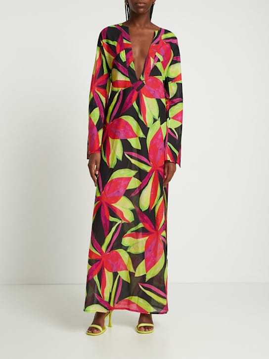 Louisa Ballou - Vestito lungo con scollo a V