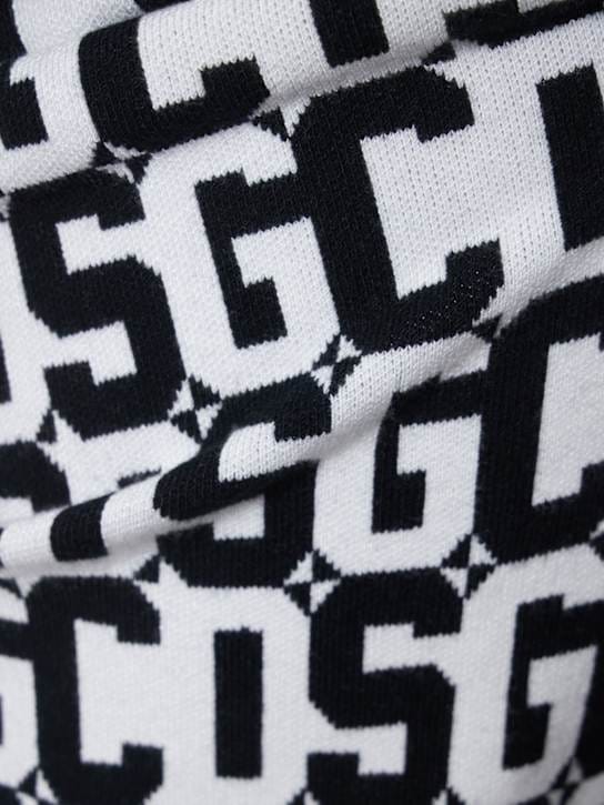GCDS: Monogram粘胶纤维针织喇叭裤