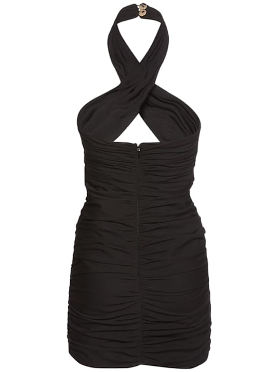 Giuseppe Di Morabito: Draped halterneck cut-out mini dress