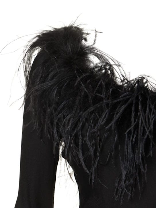 Giuseppe Di Morabito: Feather-trimmed mini dress