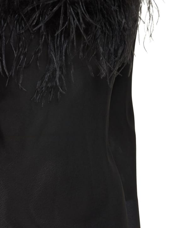 Giuseppe Di Morabito: Feather-trimmed mini dress