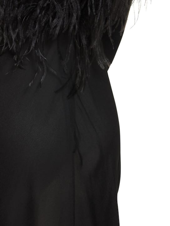Giuseppe Di Morabito: Feather-trimmed mini dress