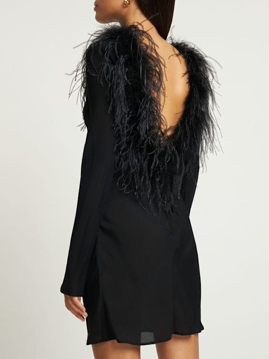 Giuseppe Di Morabito: Feather-trimmed mini dress