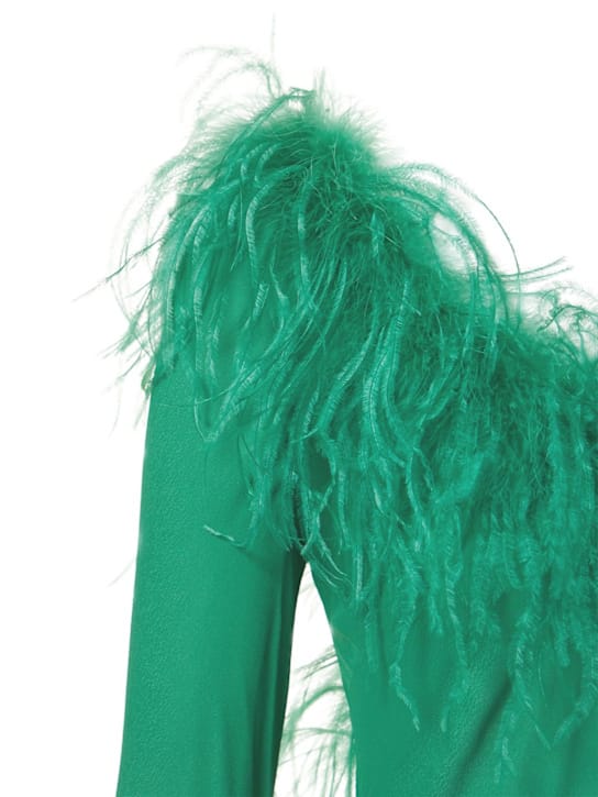 Giuseppe Di Morabito: Feather-trimmed mini dress