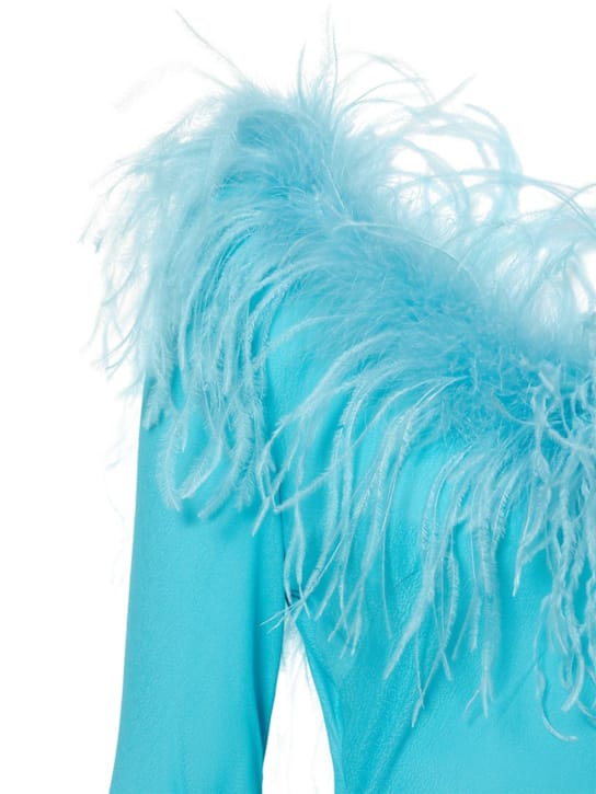 Giuseppe Di Morabito: Feather-trimmed mini dress