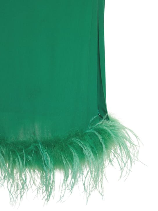 Giuseppe Di Morabito: Midi dress with feather trim