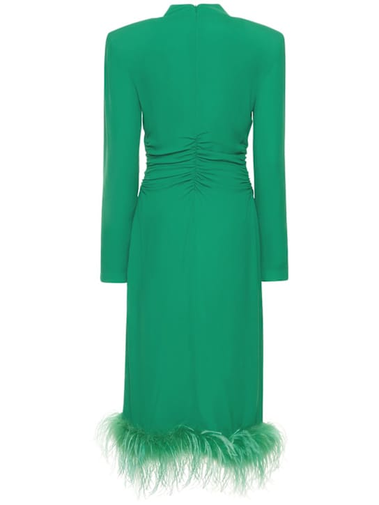 Giuseppe Di Morabito: Midi dress with feather trim