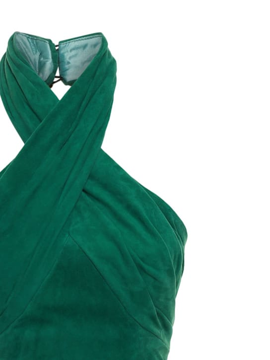 Giuseppe Di Morabito: Halter lambskin mini dress