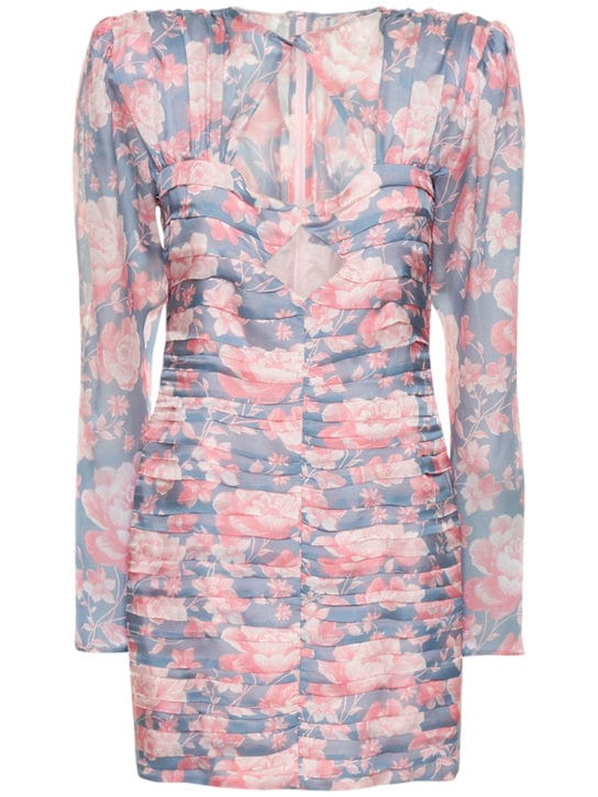 Magda Butrym: Ruched silk mini dress