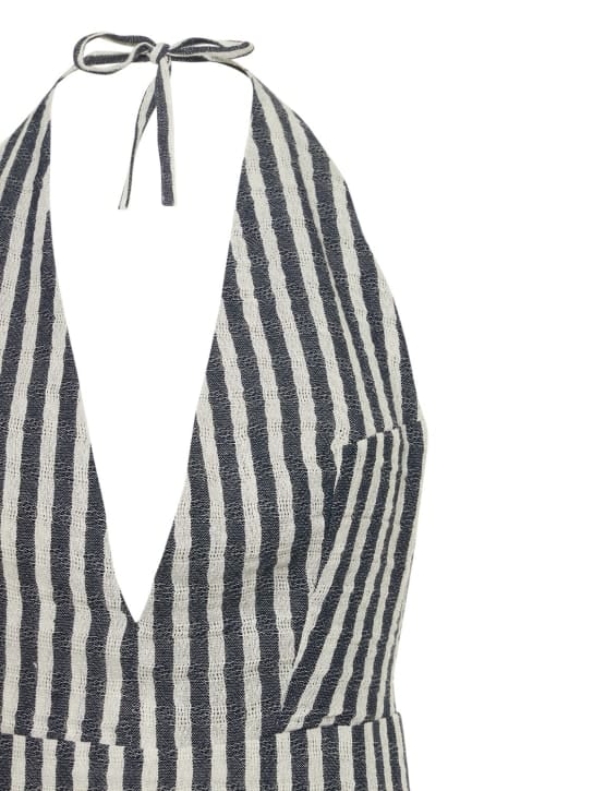 Musier Paris: Striped Cotton-Blend Maxi Dress