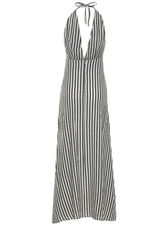 Musier Paris: Striped Cotton-Blend Maxi Dress