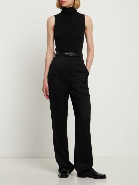 Ann Demeulemeester: Gertie高腰绸缎直筒裤