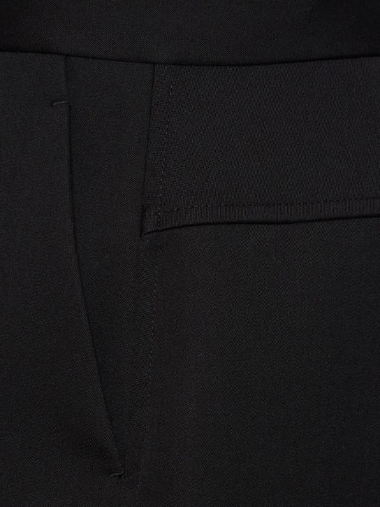 Jil Sander: 羊毛斜纹&绸缎百慕大短裤