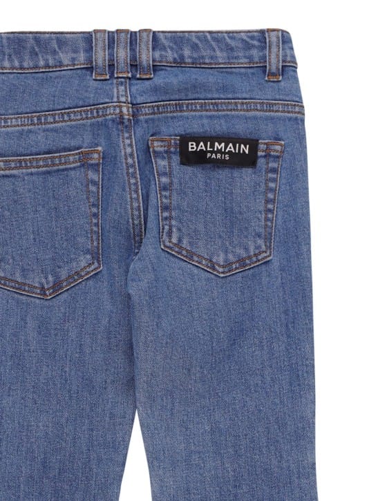 Balmain: 弹力有机棉牛仔裤