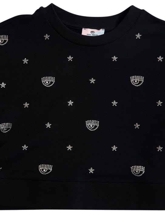 Chiara Ferragni - 装饰logo棉质卫衣