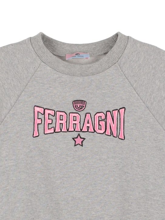 Chiara Ferragni - Logo刺绣棉质卫衣