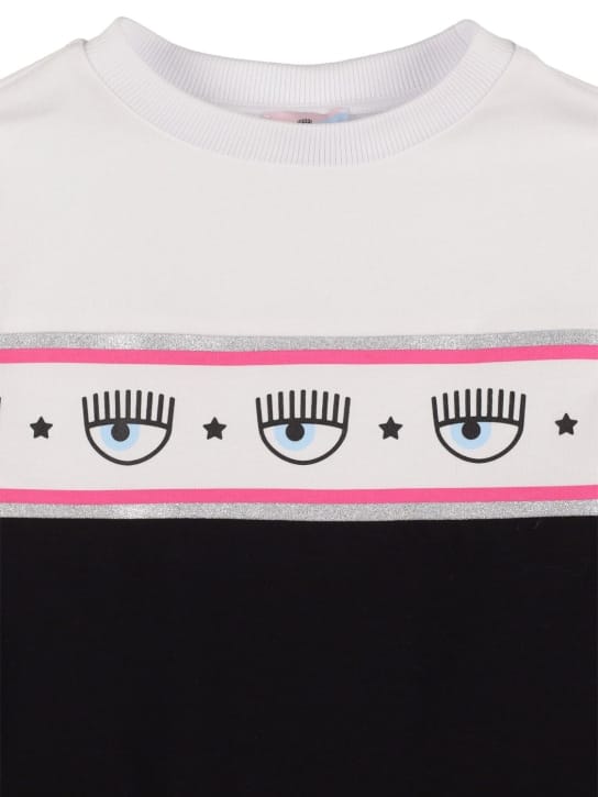 Chiara Ferragni - Logo印花混棉平纹针织连衣裙