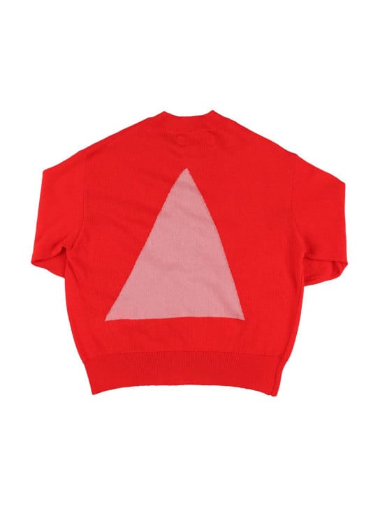 The Animals Observatory: Cardigan in maglia di cotone con intarsio