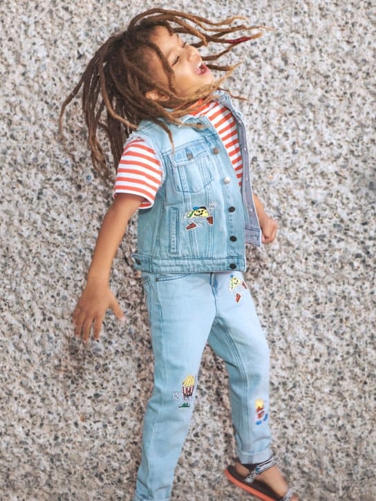 Stella McCartney Kids - 贴片有机棉牛仔马甲