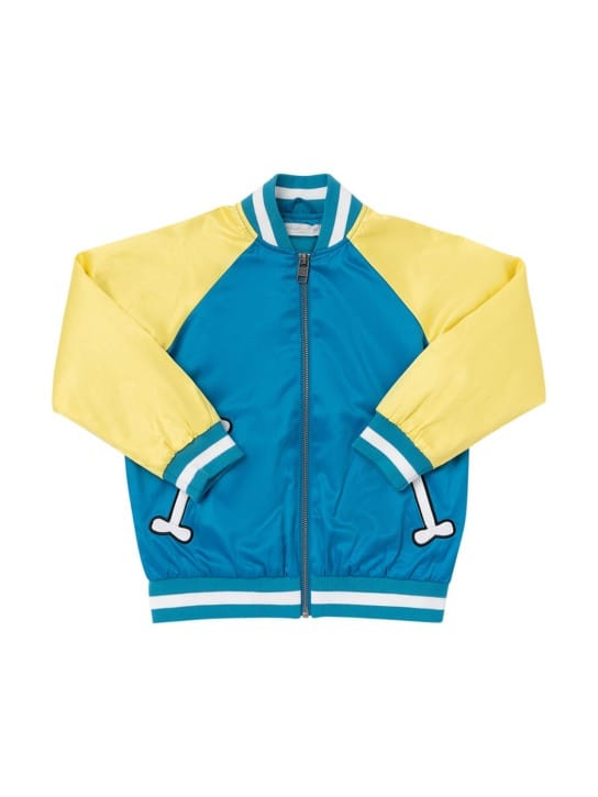 Stella McCartney Kids - 刺绣再生绸缎飞行员夹克
