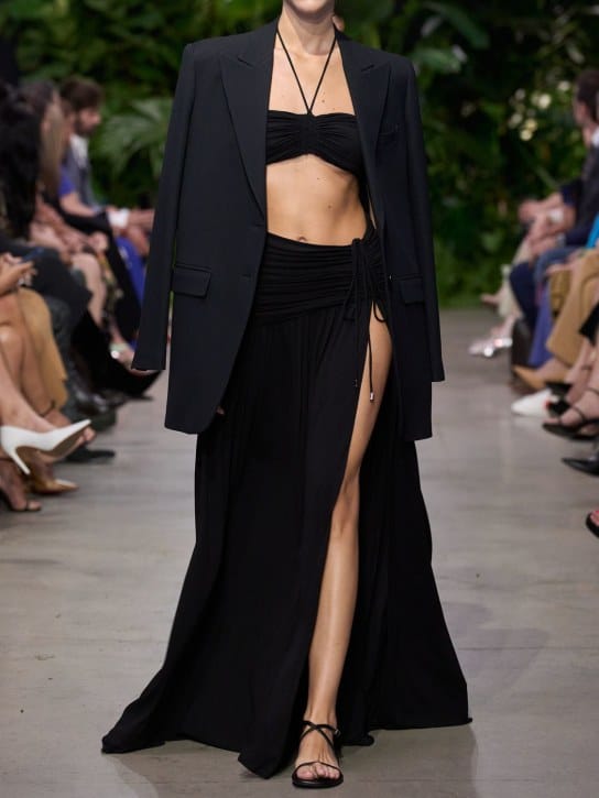 Michael Kors Collection: 弹力平纹针织系带窄边上衣