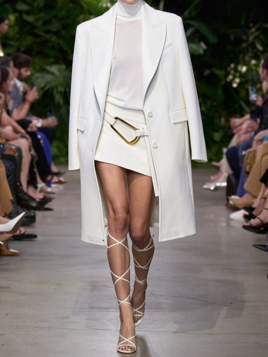 Michael Kors Collection: 棉&亚麻单排扣长款大衣