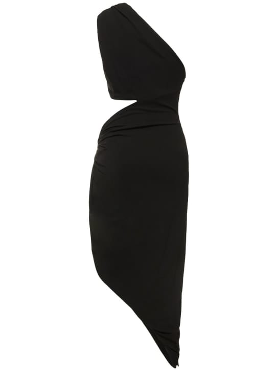 Michael Kors Collection: One-shoulder jersey cut-out dress