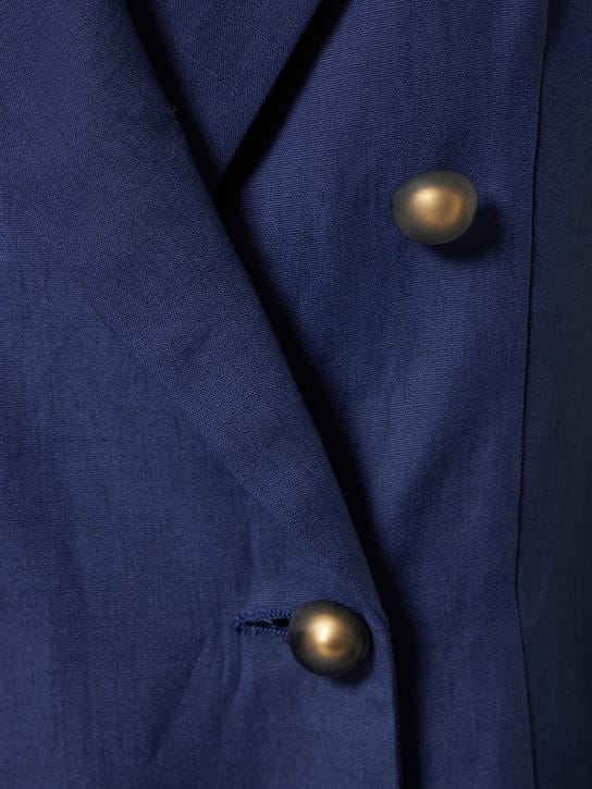 Giorgio Armani: 双排扣亚麻西服夹克