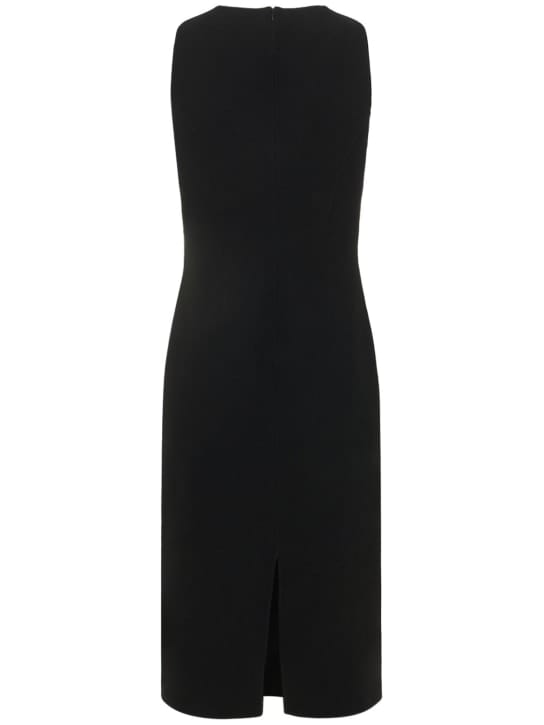 Michael Kors Collection: Wool midi dress with crossover neckline