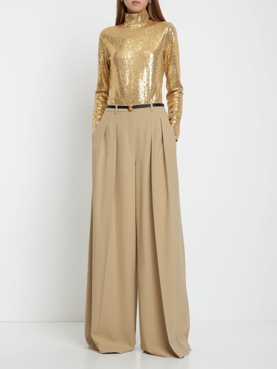 Michael Kors Collection - 高腰哔叽羊毛阔腿裤