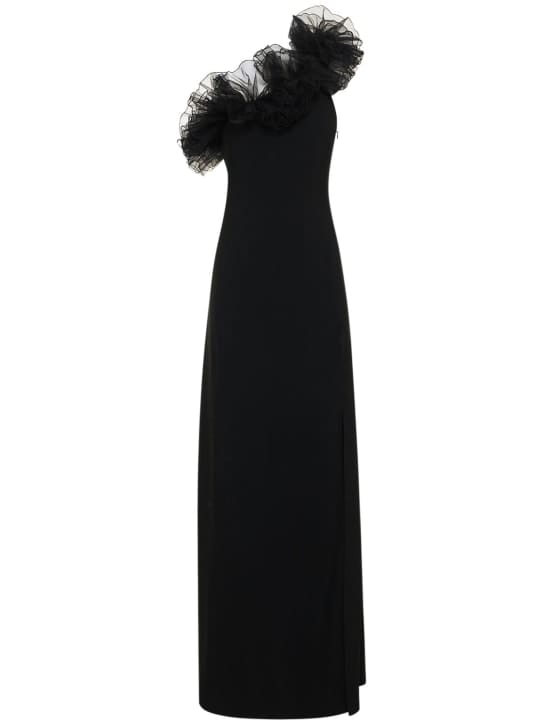 Giambattista Valli: One-shoulder gown with ruffles