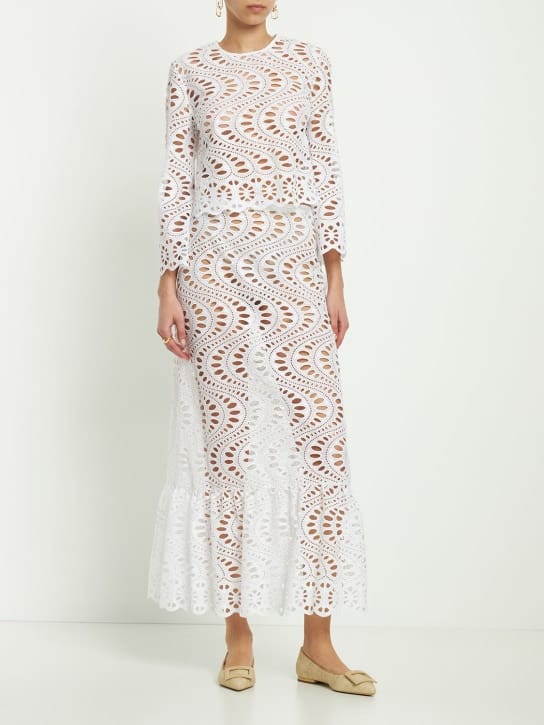 Giambattista Valli: Macramé蕾丝迷笛半身裙